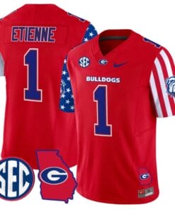 Trevor Etienne Jersey #1 Georgia Bulldogs American Style Vapor Limited Football Stitched Red
