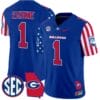 Trevor Etienne Jersey #1 Georgia Bulldogs American Style Vapor Limited Football Stitched Royal 4 Trevor Etienne Jersey #1 Georgia Bulldogs American Style Vapor Limited Football Stitched Royal