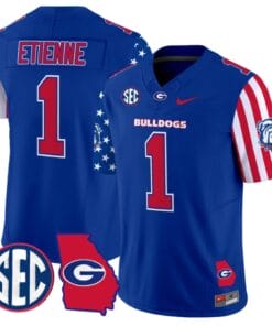Trevor Etienne Jersey #1 Georgia Bulldogs American Style Vapor Limited Football Stitched Royal