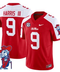 Tre Harris Jersey #9 Ole Miss Rebels Vapor Limited College Football Stitched Red Alterntae