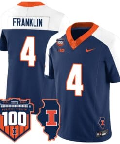 Zakhari Franklin Jersey #4 Illinois Fighting Vapor Limited College Football Stitched Navy Alterante