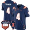 Zakhari Franklin Jersey #4 Illinois Fighting Vapor Limited College Football Stitched Navy 4 Zakhari Franklin Jersey #4 Illinois Fighting Vapor Limited College Football Stitched Navy