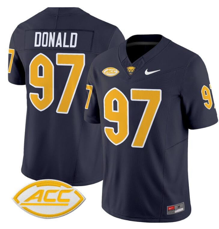 Aaron Donald Jersey #97 Pittsburgh Panthers Vapor Limited College Football Stitched Navy 8 Aaron Donald Jersey #97 Pittsburgh Panthers Vapor Limited College Football Stitched Navy
