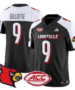 Ashton Gillotte Jersey #9 Louisville Cardinals Vapor Football Stitched Black Alternate
