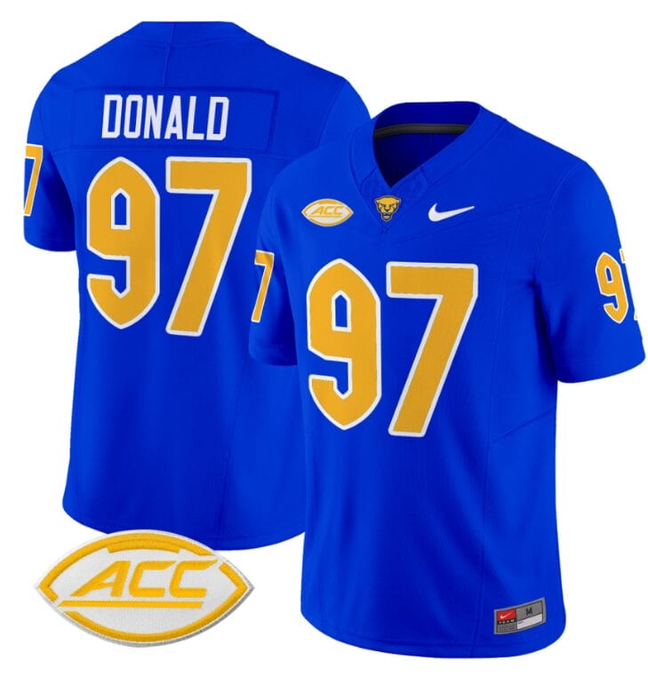 Aaron Donald Jersey #97 Pittsburgh Panthers Vapor Limited College Football Stitched Royal 8 Aaron Donald Jersey #97 Pittsburgh Panthers Vapor Limited College Football Stitched Royal