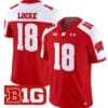 Braedyn Locke Jersey #18 Wisconsin Badgers Vapor Football Stitched Red Alternate