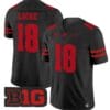 Braedyn Locke Jersey #18 Wisconsin Badgers Vapor Football Stitched Black