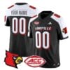 Custom Louisville Cardinals Jersey Name and Number Vapor Football Stitched Black Alternate