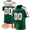 Custom Miami Hurricanes Jersey Name and Number Vapor Football Stitched Green Alternate 5 Custom Miami Hurricanes Jersey Name and Number Vapor Football Stitched Green Alternate