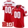 Custom Wisconsin Badgers Jersey Name and Number Vapor Football Stitched Red Alternate