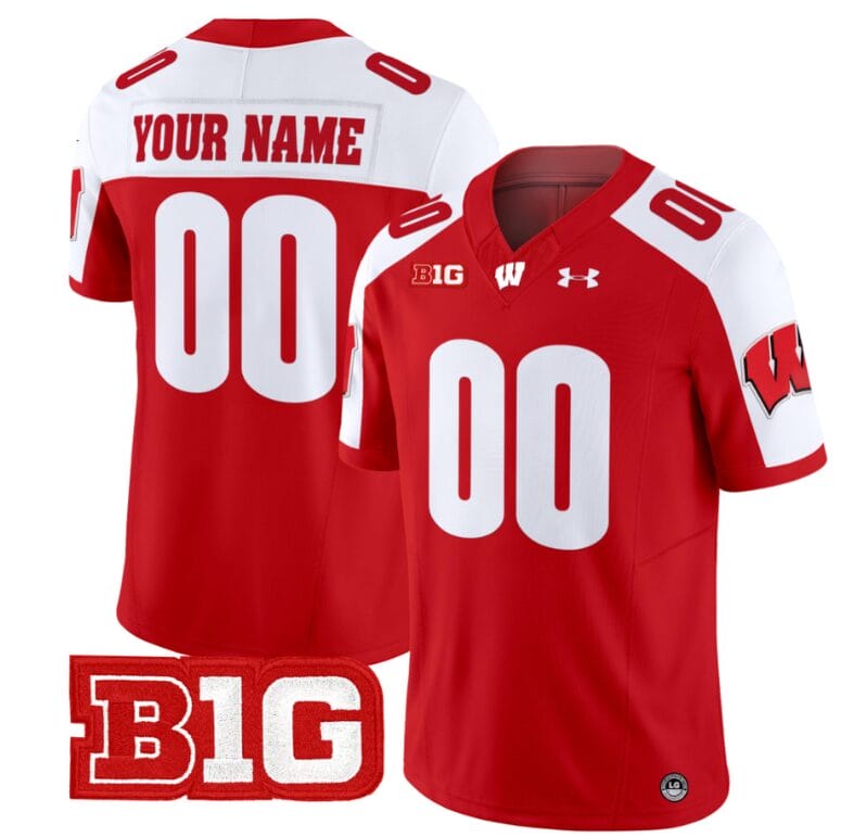 Custom Wisconsin Badgers Jersey Name and Number Vapor Football Stitched Red Alternate 8 Custom Wisconsin Badgers Jersey Name and Number Vapor Football Stitched Red Alternate
