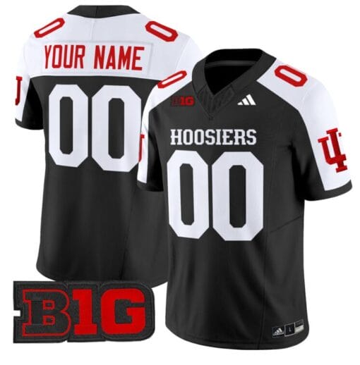 Custom Indiana Hoosiers Jersey Name and Number Vapor Limited Football Black Alternate