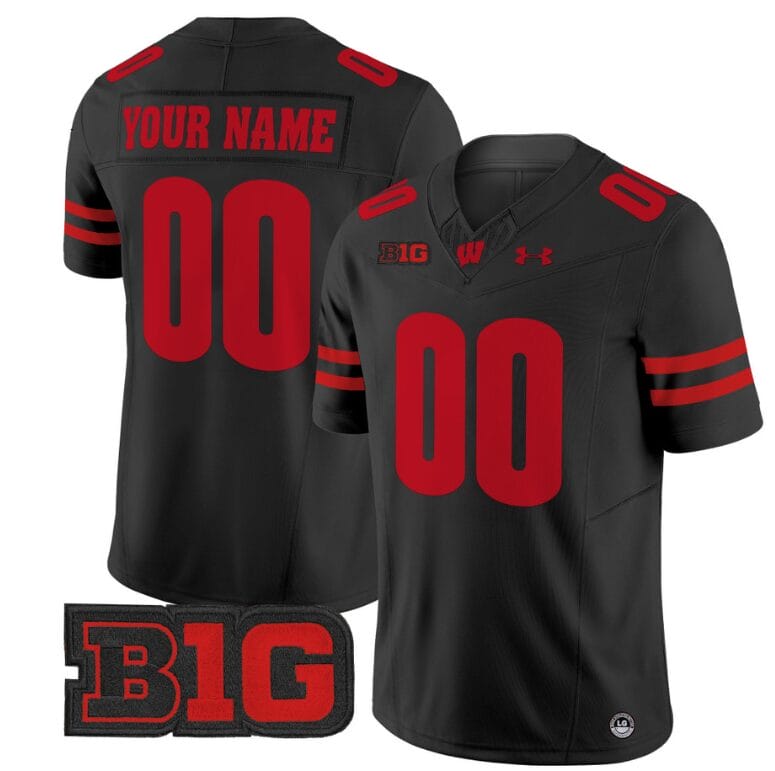 Custom Wisconsin Badgers Jersey Name and Number Vapor Football Stitched Black 8 Custom Wisconsin Badgers Jersey Name and Number Vapor Football Stitched Black