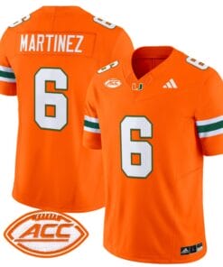 Damien Martinez Jersey #6 Miami Hurricanes Vapor Football Stitched Orange