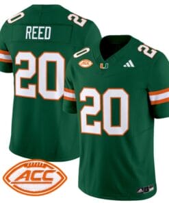 Ed Reed Jersey #20 Miami Hurricanes Vapor Football Stitched Green
