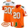 Ed Reed Jersey #20 Miami Hurricanes Vapor Football Stitched Orange Alternate
