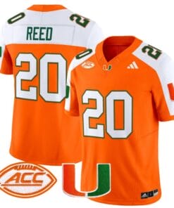Ed Reed Jersey #20 Miami Hurricanes Vapor Football Stitched Orange Alternate