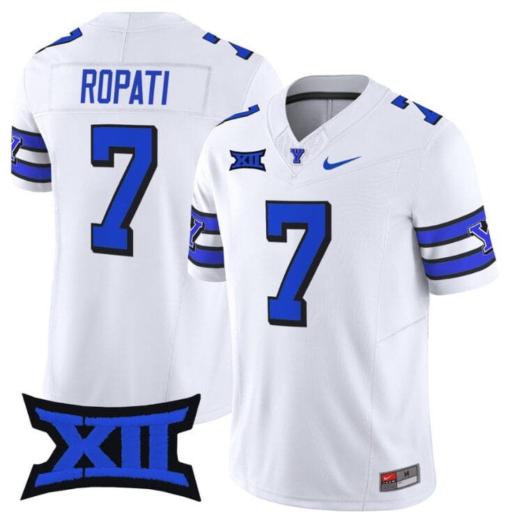 Hinckley Ropati Jersey #7 BYU Cougars Vapor Limited College Football Stitched 1996 Throwback 8 Hinckley Ropati Jersey #7 BYU Cougars Vapor Limited College Football Stitched 1996 Throwback