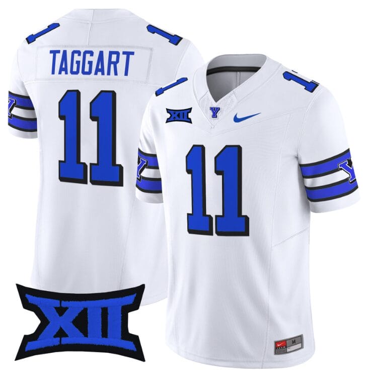 Harrison Taggart Jersey #11 BYU Cougars Vapor Limited College Football Stitched 1996 Throwback 8 Harrison Taggart Jersey #11 BYU Cougars Vapor Limited College Football Stitched 1996 Throwback