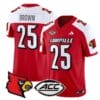 Isaac Brown Jersey #25 Louisville Cardinals Vapor Football Stitched Red Alternate