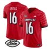 Johnny Unitas Jersey #16 Louisville Cardinals Vapor Football Stitched Red