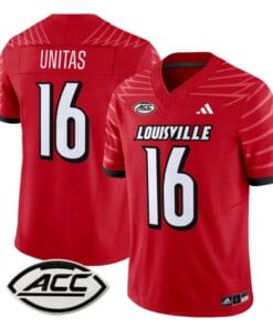 Johnny Unitas Jersey #16 Louisville Cardinals Vapor Football Stitched Red