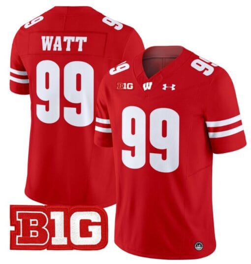 JJ Watt Jersey #99 Wisconsin Badgers Vapor Football Stitched Red