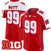 JJ Watt Jersey #99 Wisconsin Badgers Vapor Football Stitched Red Alternate