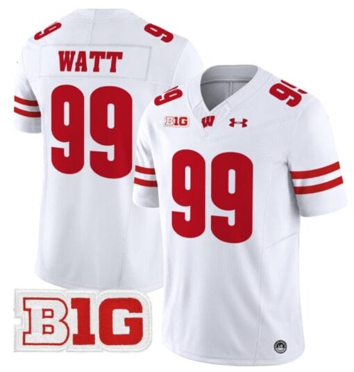 JJ Watt Jersey #99 Wisconsin Badgers Vapor Football Stitched White