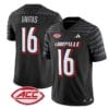 Johnny Unitas Jersey #16 Louisville Cardinals Vapor Football Stitched Black