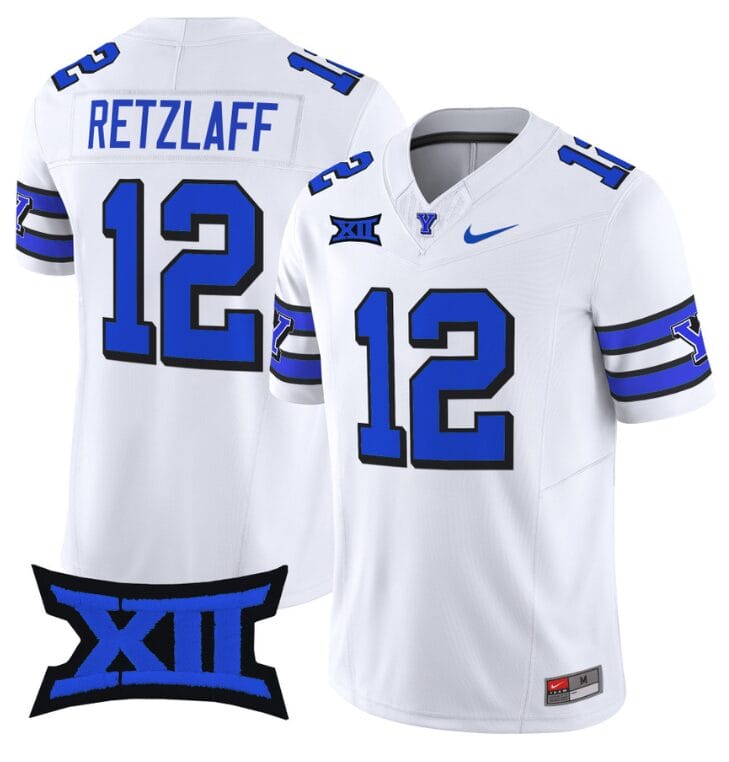 Jake Retzlaff Jersey #12 BYU Cougars Vapor Limited College Football Stitched 1996 Throwback 8 Jake Retzlaff Jersey #12 BYU Cougars Vapor Limited College Football Stitched 1996 Throwback