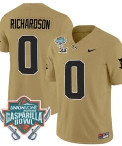 Johnny Richardson Jersey #0 UCF Knights Unionhome Patch Vapor Football Stitched Gold