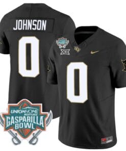 Jason Johnson Jersey #0 UCF Knights Unionhome Patch Vapor Football Stitched Black