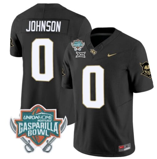 Jason Johnson Jersey #0 UCF Knights Unionhome Patch Vapor Football Stitched Black