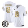 Nate Johnson Jersey #8 Vanderbilt Commodores College Football Stitched White