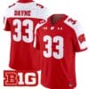Ron Dayne Jersey #33 Wisconsin Badgers Vapor Football Stitched Red Alternate