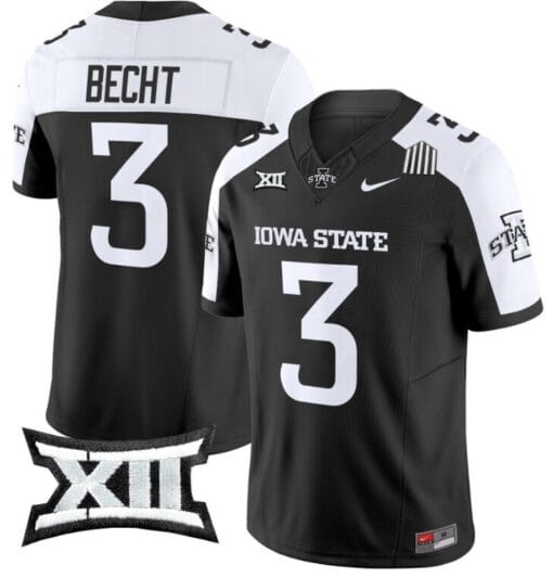 Rocco Becht Jersey #3 Iowa State Cyclones Vapor Limited College Football Stitched Black Alternate