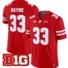 Ron Dayne Jersey #33 Wisconsin Badgers Vapor Football Stitched Red