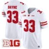 Ron Dayne Jersey #33 Wisconsin Badgers Vapor Football Stitched White
