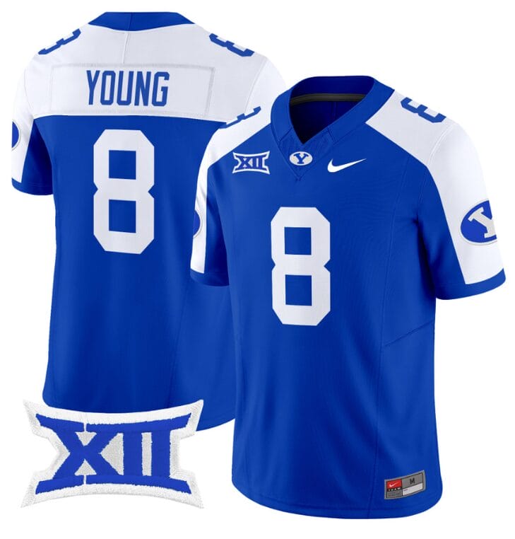 Steve Young Jersey #8 BYU Cougars Vapor Limited College Football Stitched Royal Alternate 8 Steve Young Jersey #8 BYU Cougars Vapor Limited College Football Stitched Royal Alternate