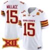 Seneca Wallace Jersey #15 Iowa State Cyclones Vapor Limited College Football Stitched White