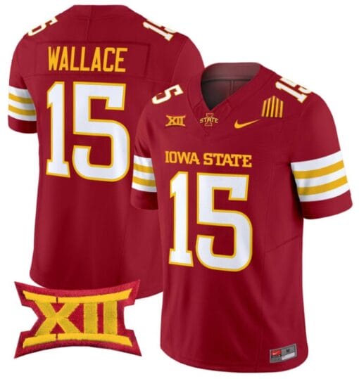 Seneca Wallace Jersey #15 Iowa State Cyclones Vapor Limited College Football Stitched Cardinal 2
