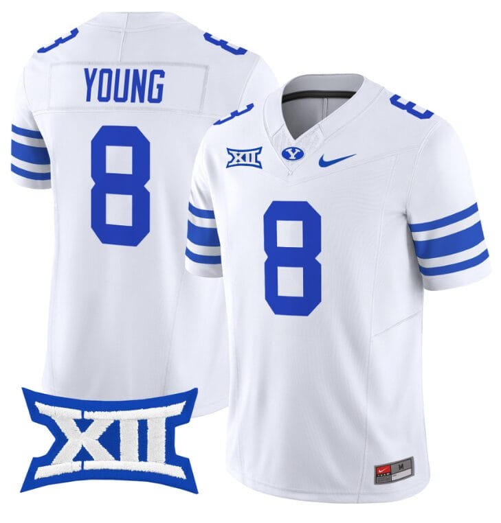 Steve Young Jersey #8 BYU Cougars Vapor Limited College Football Stitched White 8 Steve Young Jersey #8 BYU Cougars Vapor Limited College Football Stitched White