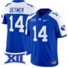 Ty Detmer Jersey #14 BYU Cougars Vapor Limited College Football Stitched Royal Alternate 4 Ty Detmer Jersey #14 BYU Cougars Vapor Limited College Football Stitched Royal Alternate