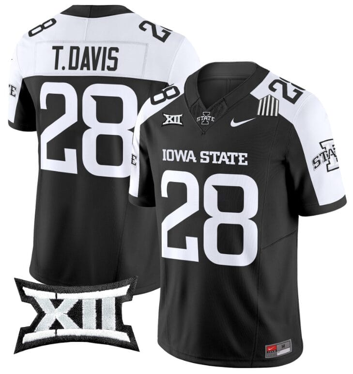 Troy Davis Jersey #28 Iowa State Cyclones Vapor Limited College Football Stitched Black Alternate 8 Troy Davis Jersey #28 Iowa State Cyclones Vapor Limited College Football Stitched Black Alternate