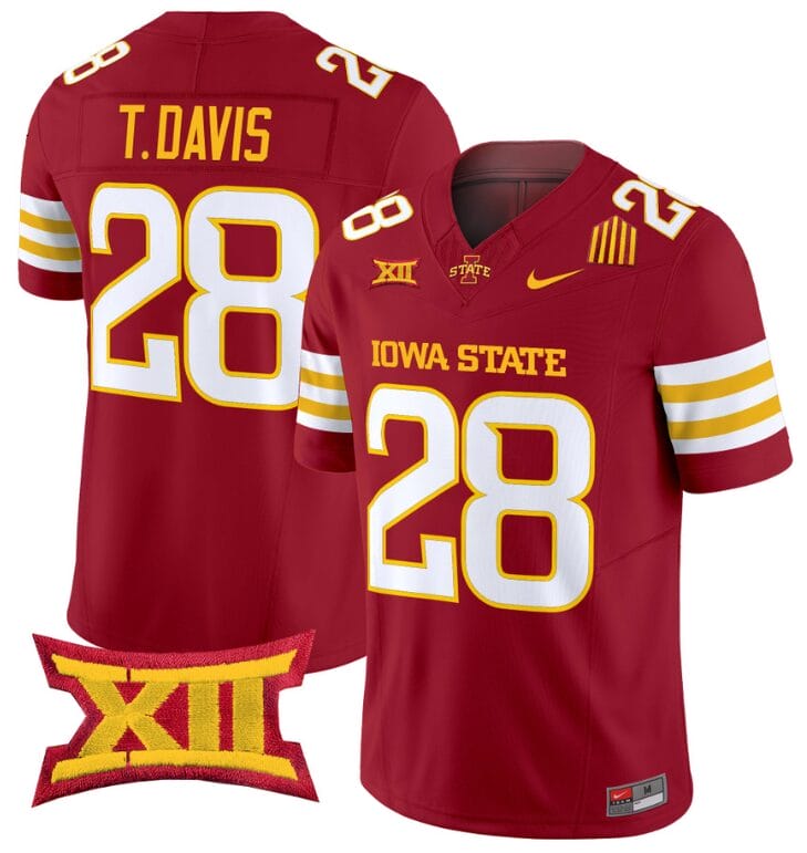 Troy Davis Jersey #28 Iowa State Cyclones Vapor Limited College Football Stitched Cardinal 8 Troy Davis Jersey #28 Iowa State Cyclones Vapor Limited College Football Stitched Cardinal