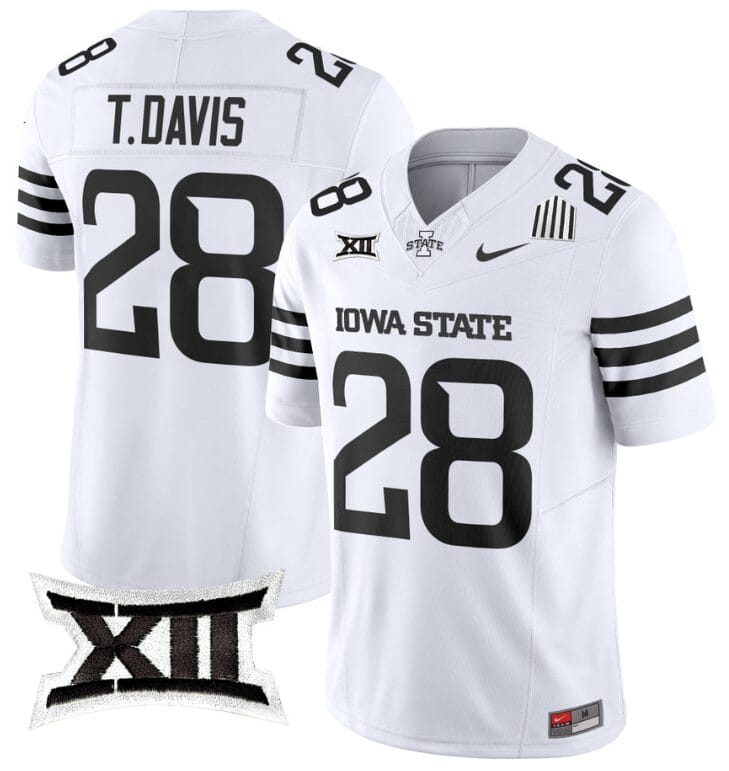 Troy Davis Jersey #28 Iowa State Cyclones Vapor Limited College Football Stitched White Limited 8 Troy Davis Jersey #28 Iowa State Cyclones Vapor Limited College Football Stitched White Limited