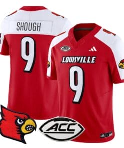 Tyler Shough Jersey #9 Louisville Cardinals Vapor Football Stitched Red Alternate