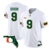 Tyler Baron Jersey #9 Miami Hurricanes Florida Map College Football Stitched White
