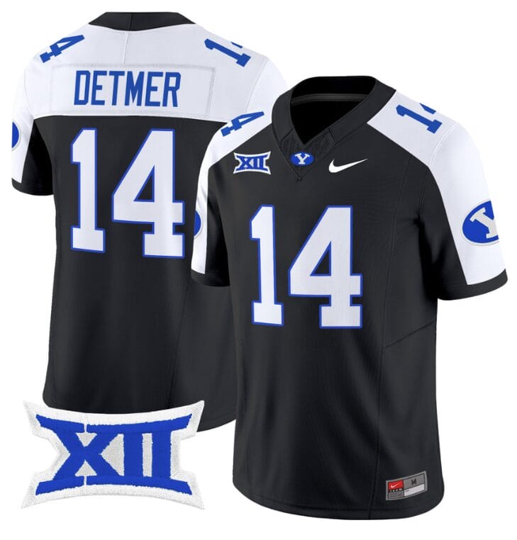 Ty Detmer Jersey #14 BYU Cougars Vapor Limited College Football Stitched Black Alternate 8 Ty Detmer Jersey #14 BYU Cougars Vapor Limited College Football Stitched Black Alternate